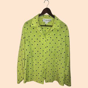 Vintage green button up